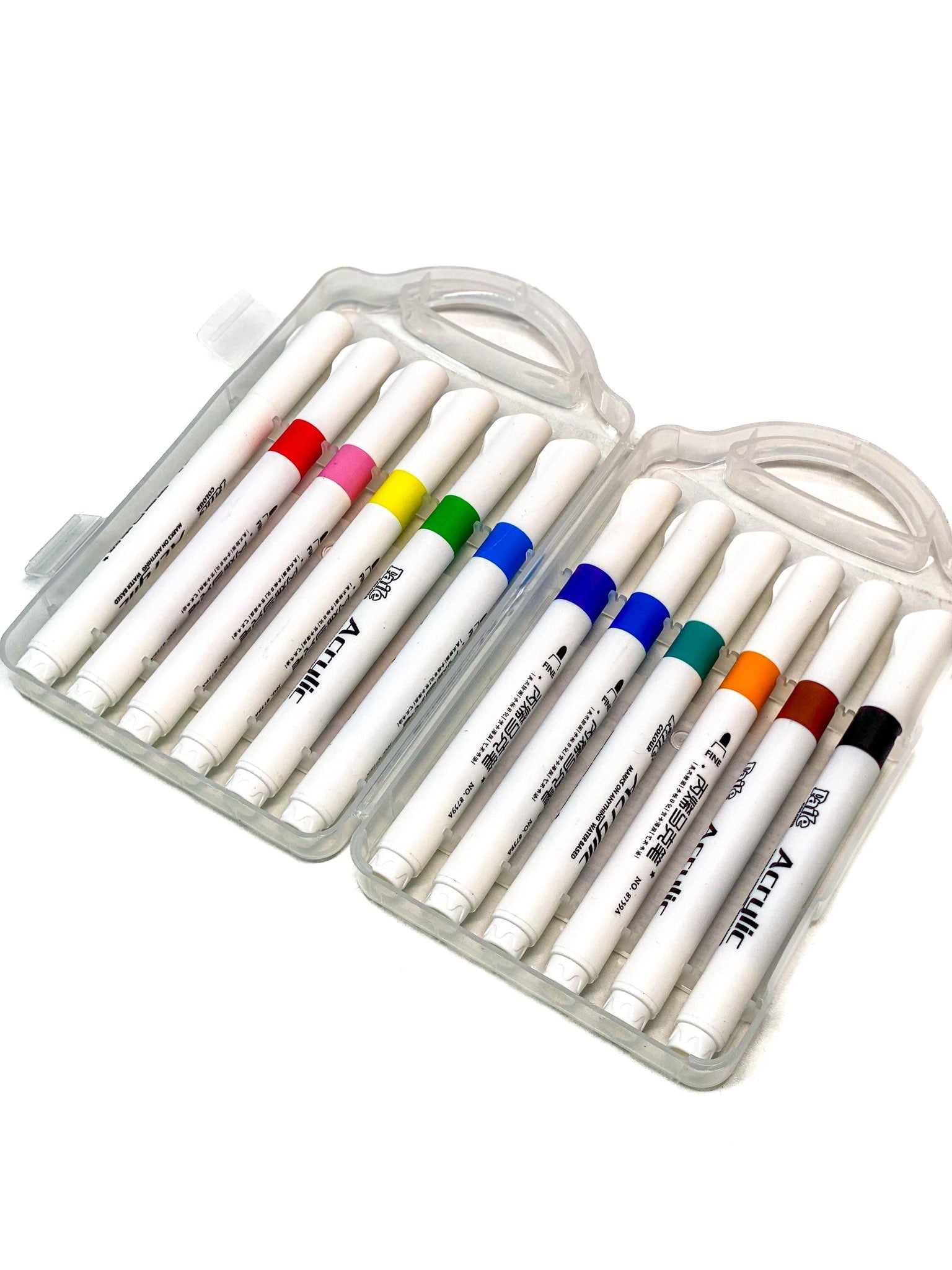 Acrylic Marker Pen Set – 12 Vibrant Colors