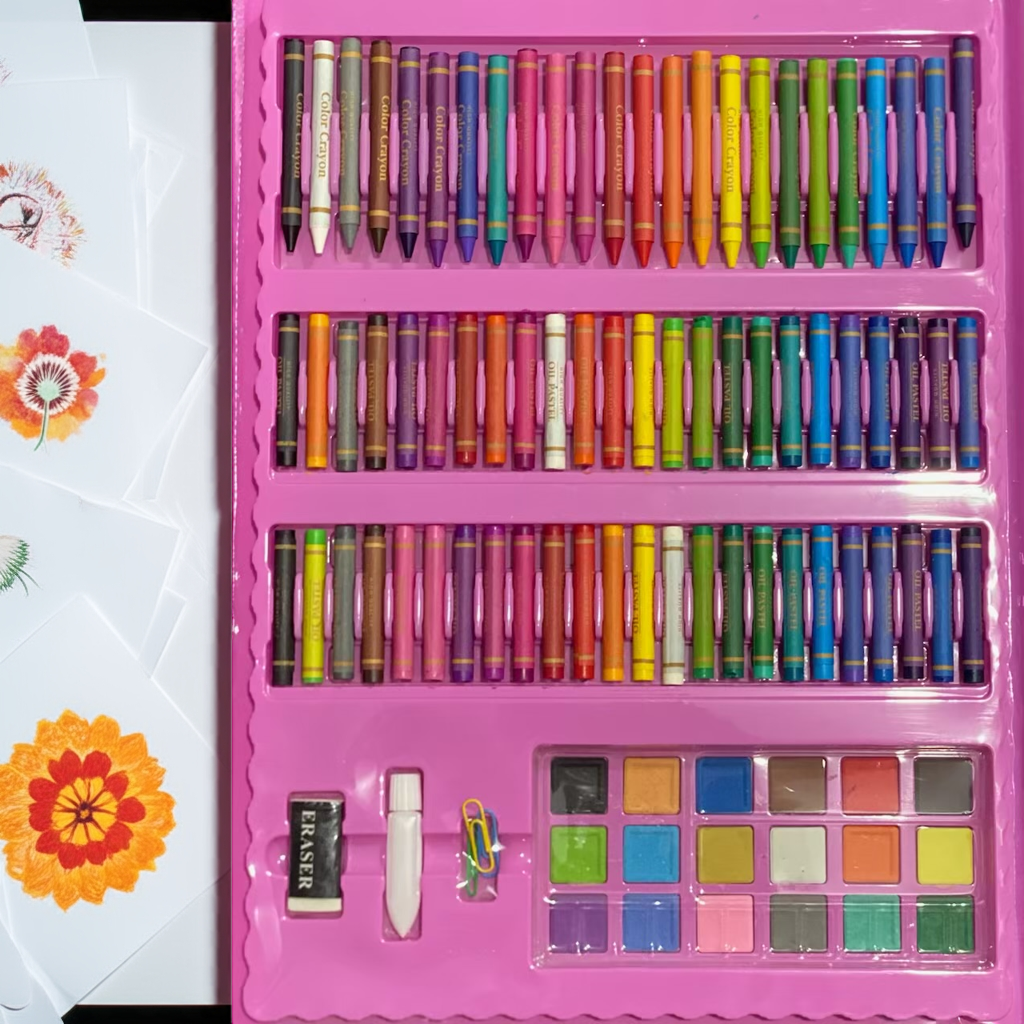 Super Mega 208-Piece Art Set with Drawing Stand Organizer