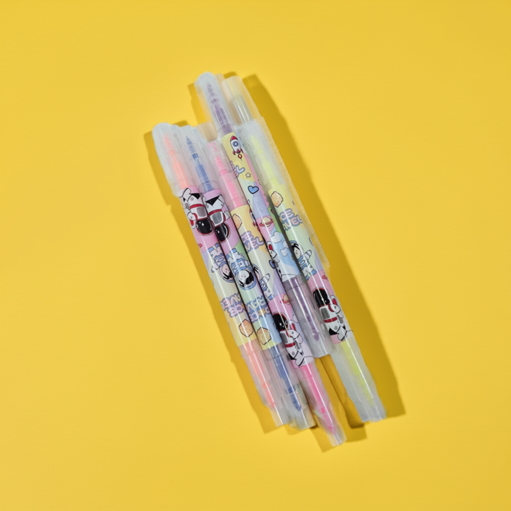 Kawaii Highlighter &amp; Fluorescent Pen Set – 6 Colors