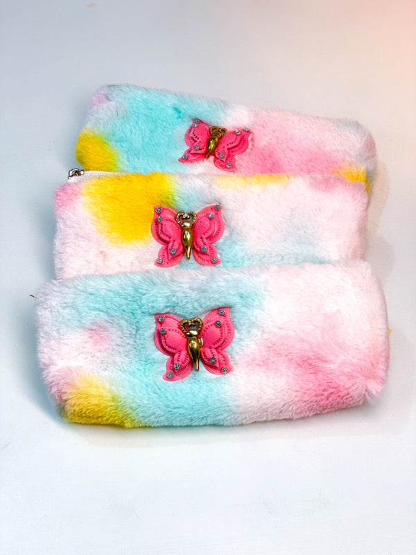 Plush Butterfly Pouch