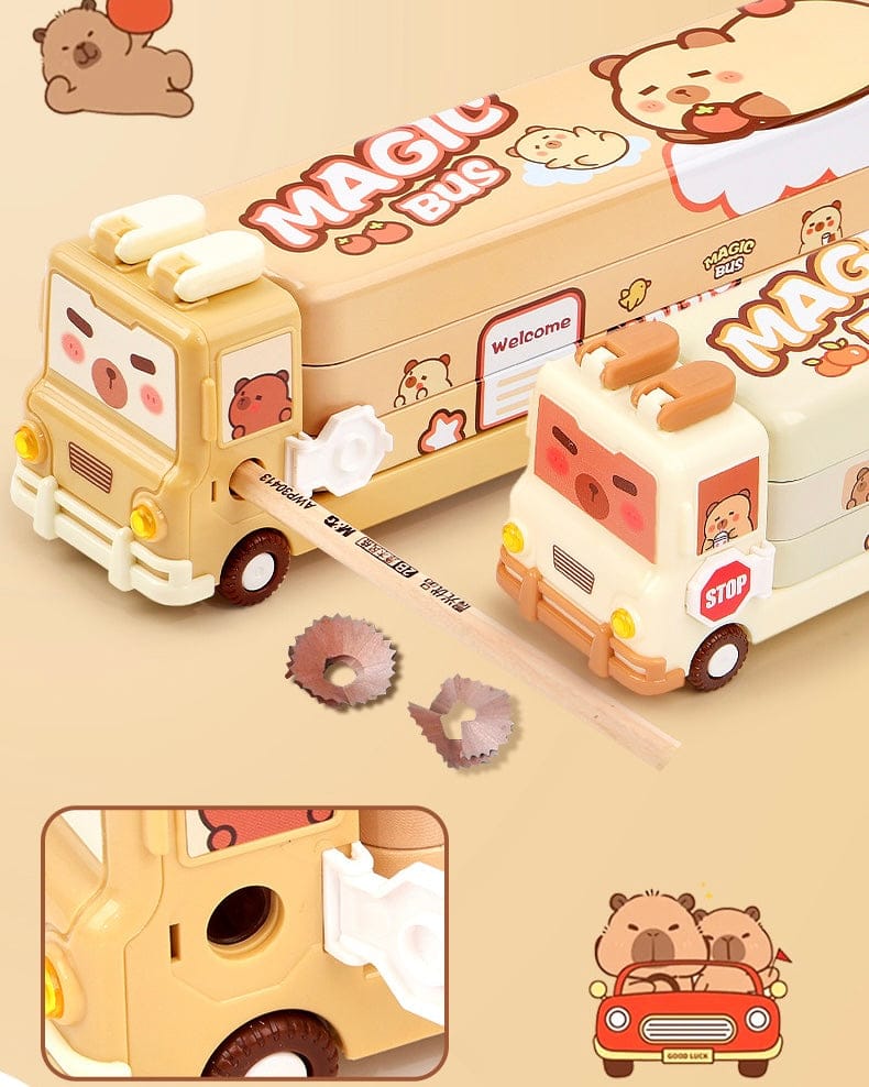 Magic Bus 3-Layer Pencil Case