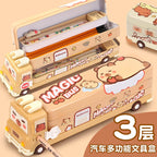 Magic Bus 3-Layer Pencil Case