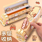 Magic Bus 3-Layer Pencil Case