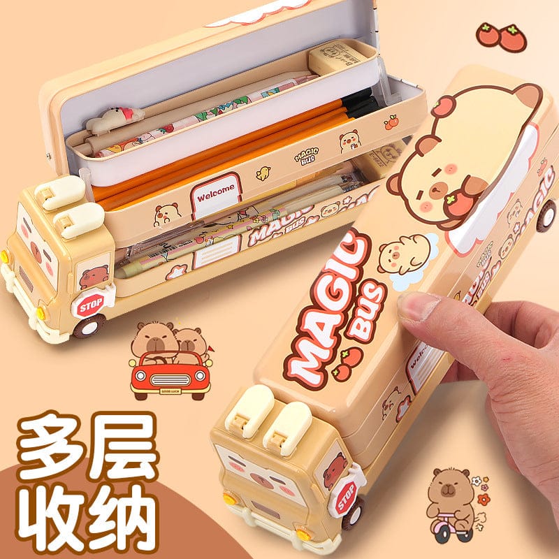 Magic Bus 3-Layer Pencil Case