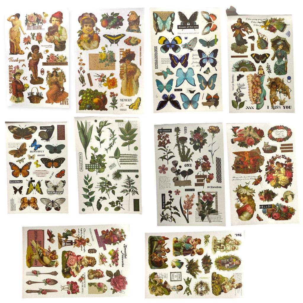 Vintage Journal Sticker Set