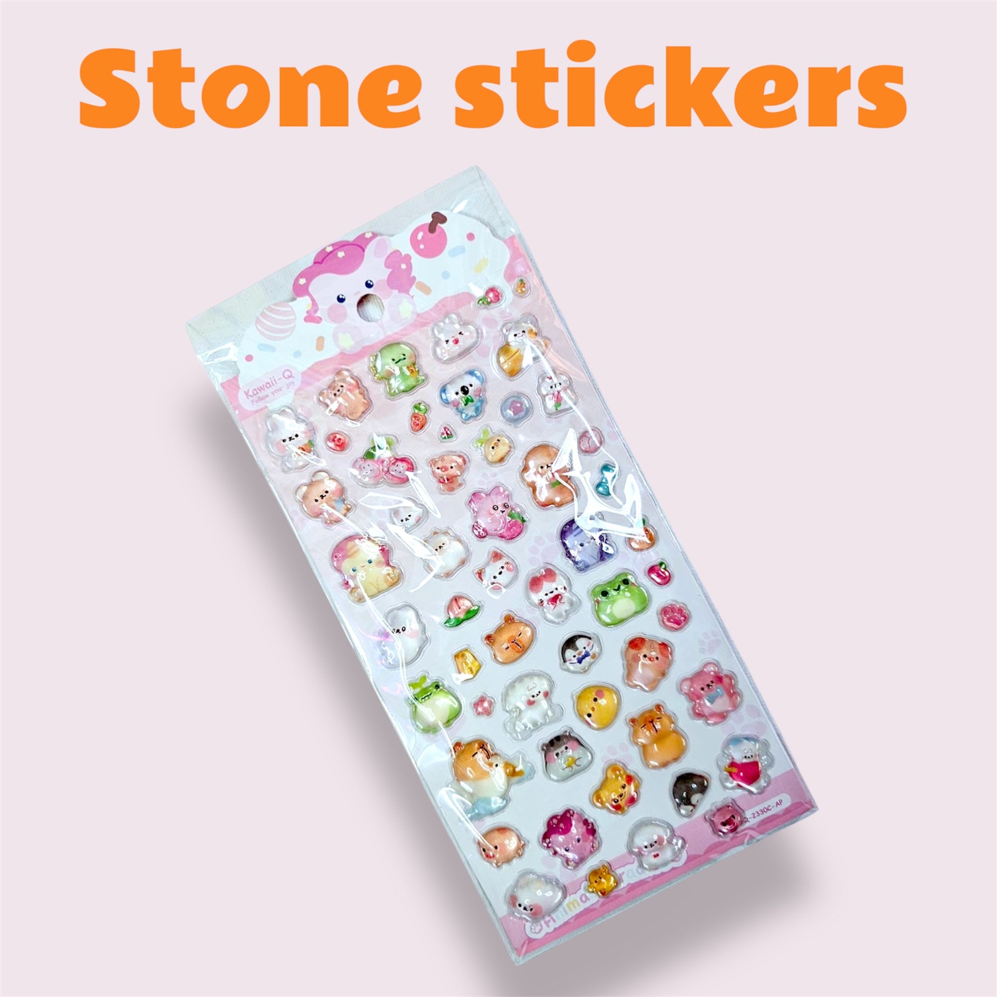 Stone Stickers – Puffy 3D Glossy Stickers