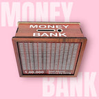 Wooden Money Saving Box – ₹1,00,000 Target Grid Bank
