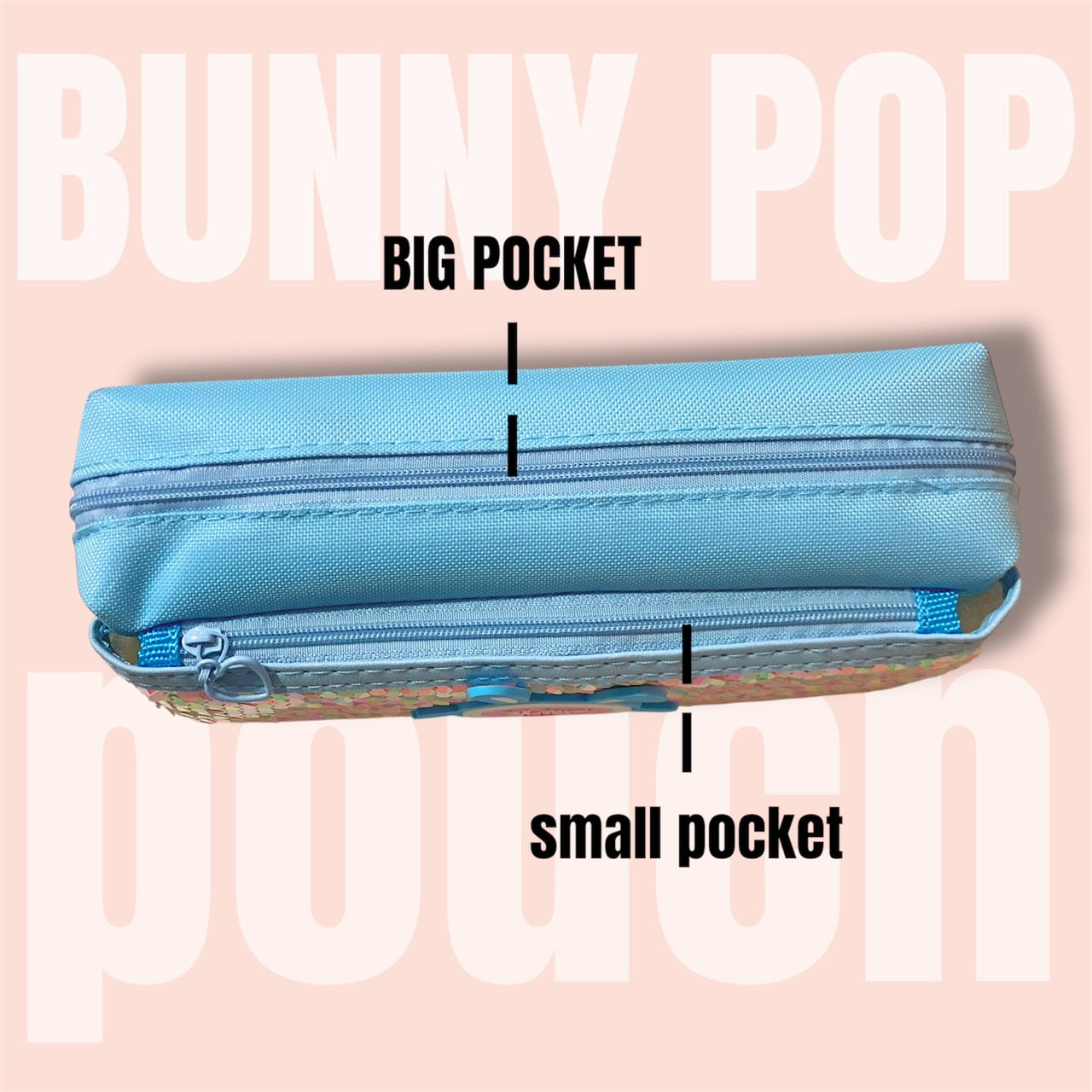 Bunny Pop Dual-Compartment Pouch