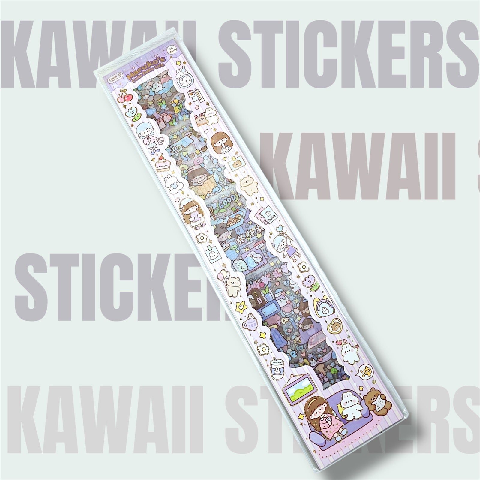 Kawaii Sticker Pack 20 sheets 1 pack (100 stickers)