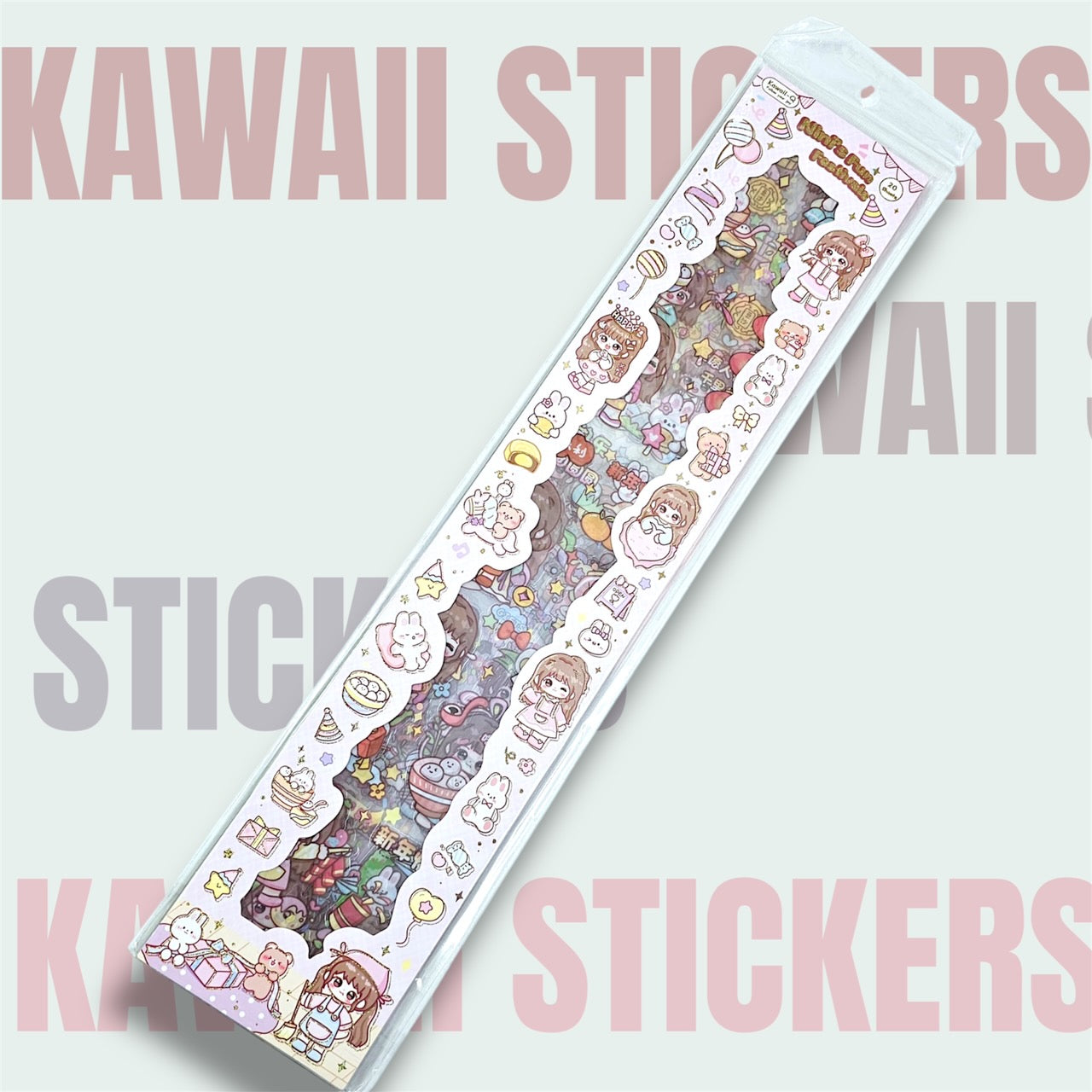 Kawaii Sticker Pack 20 sheets 1 pack (100 stickers)