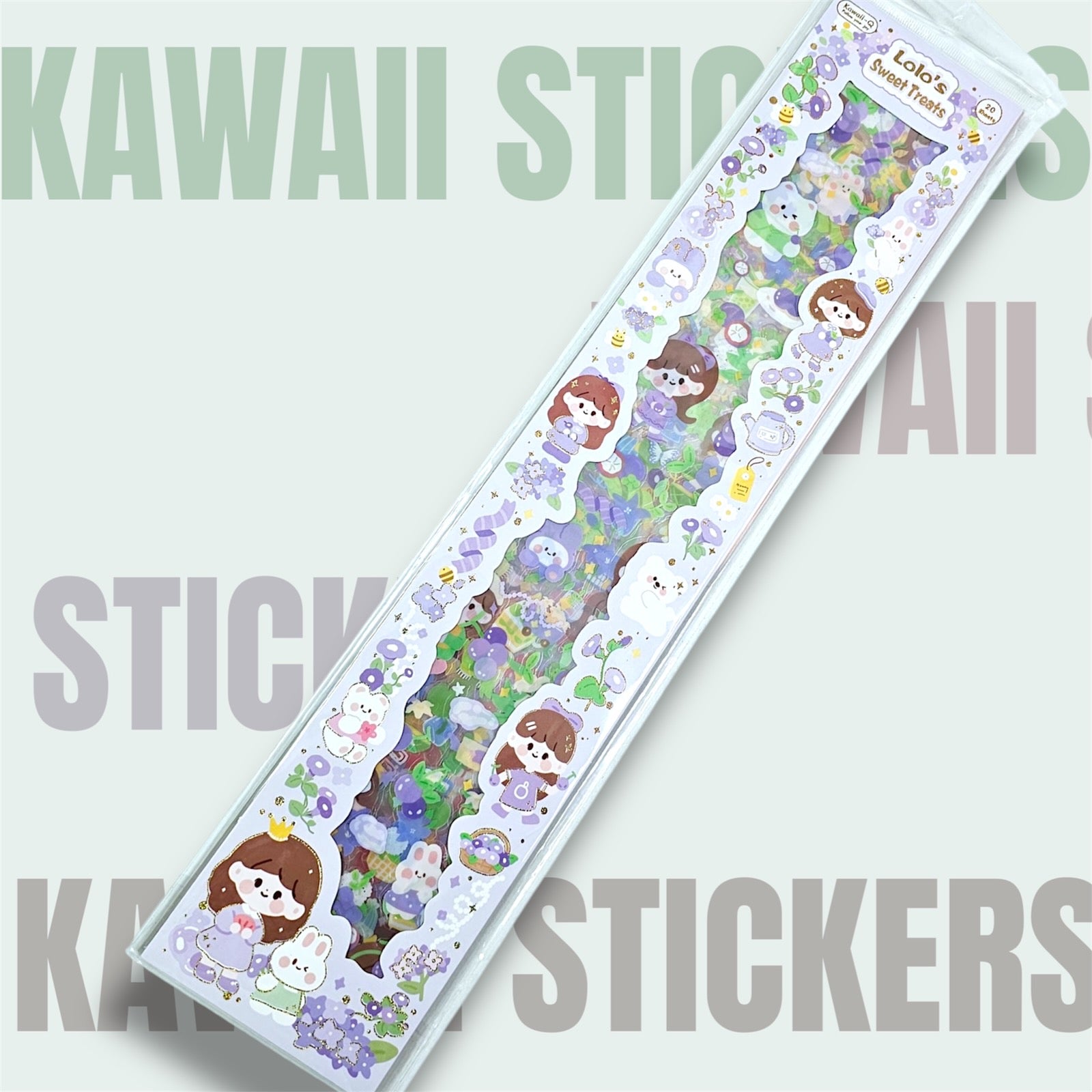 Kawaii Sticker Pack 20 sheets 1 pack (100 stickers)