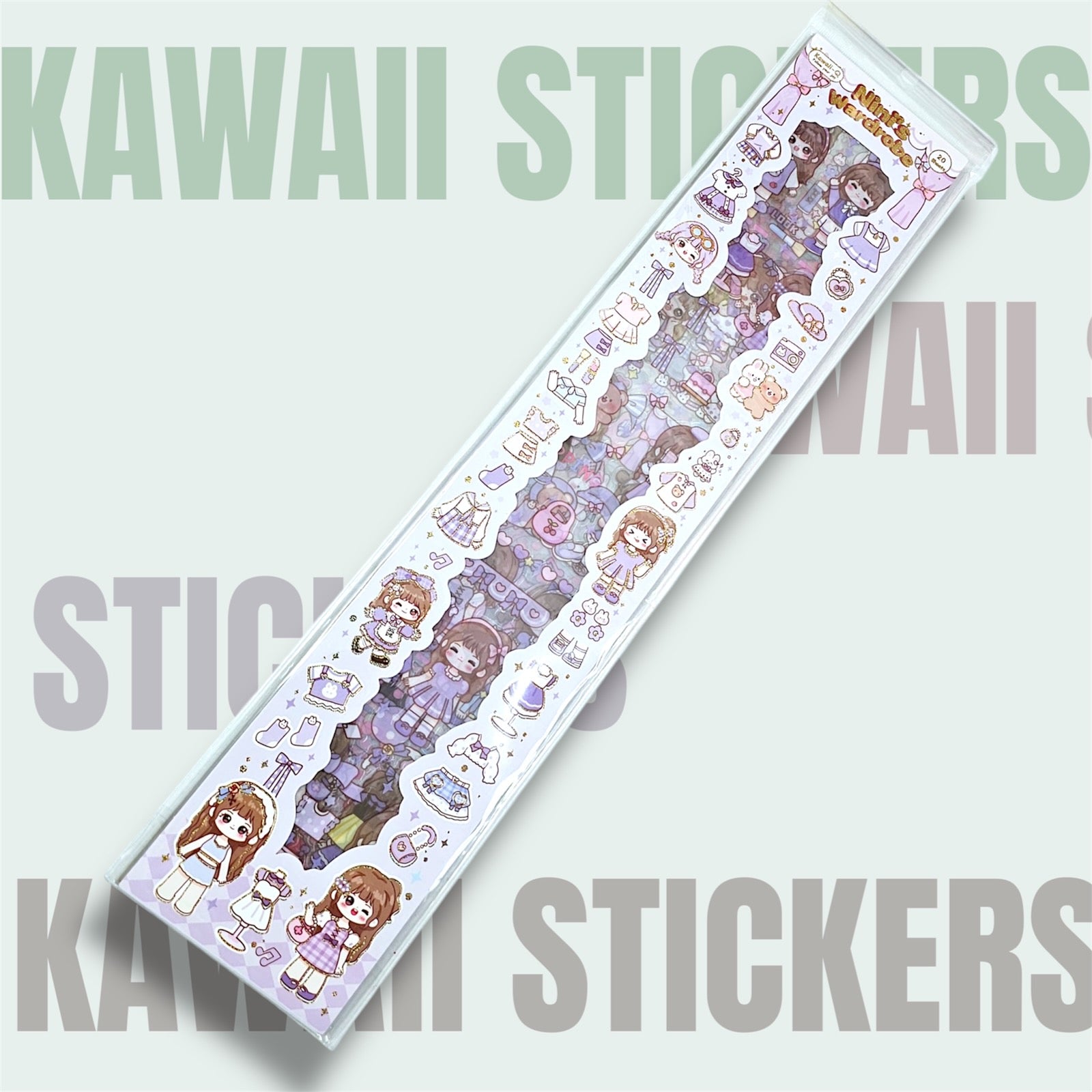 Kawaii Sticker Pack 20 sheets 1 pack (100 stickers)