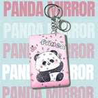 Kawaii Panda Mirror Keychain – Glitter Edition