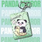 Kawaii Panda Mirror Keychain – Glitter Edition