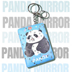 Kawaii Panda Mirror Keychain – Glitter Edition