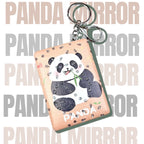 Kawaii Panda Mirror Keychain – Glitter Edition