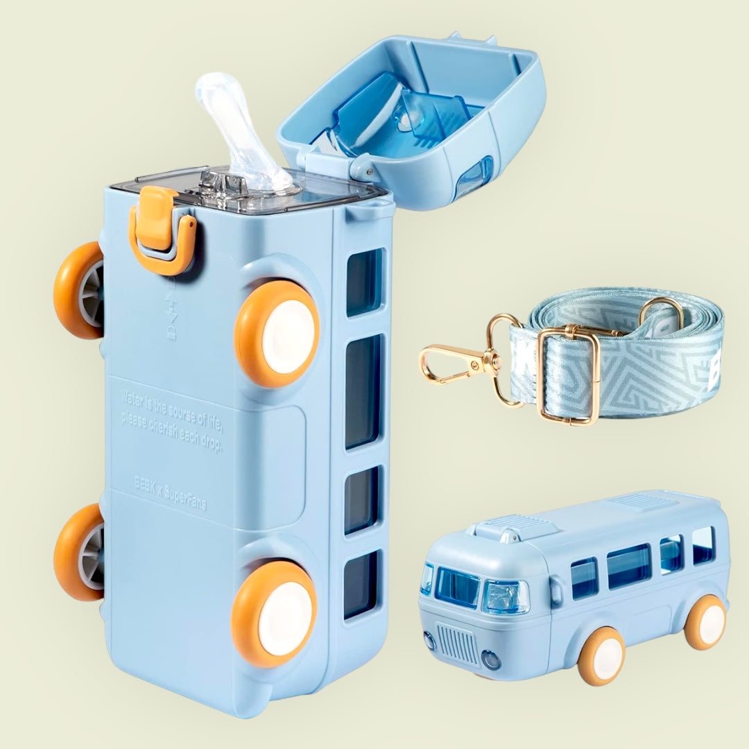 Kids Bus-Shaped Water Bottle